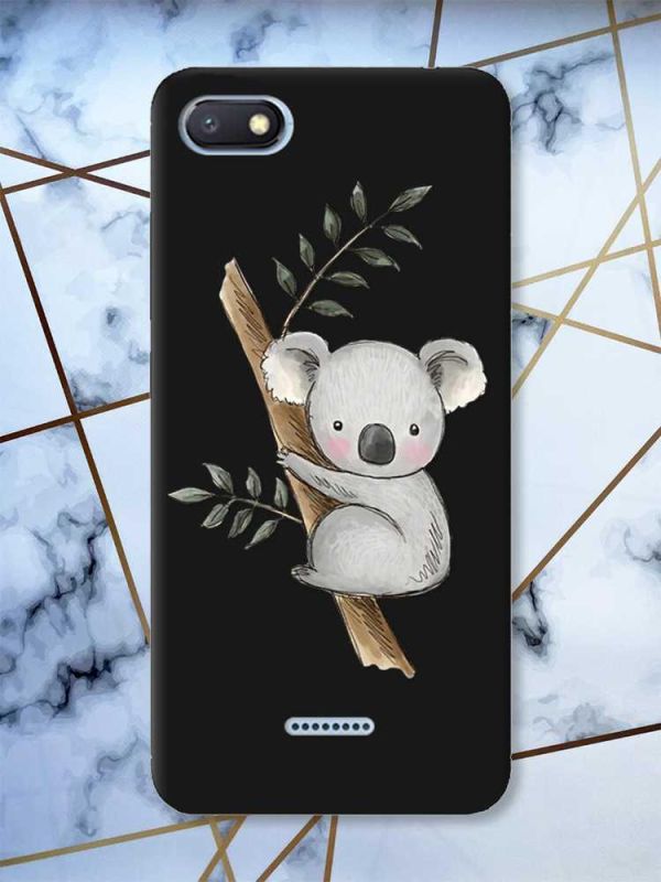 Матовий чорний чохол на Xiaomi Redmi 6A :: Коала (принт 132)
