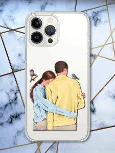 Чохол із захистом камери на iPhone 14 Pro Max патріотичний дизайн Українська пара принт 14