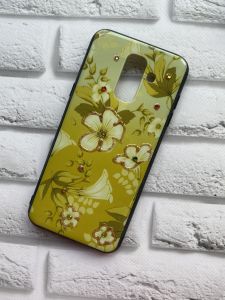 Силіконовий чохол із малюнком для Samsung Galaxy А6 Plus Квіти жовті