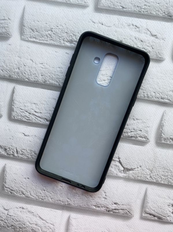 Силіконовий чохол із малюнком для Samsung Galaxy А6 Plus Квіти сині