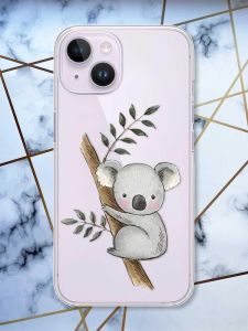 Прозорий чохол із захистом камери на iPhone 14 :: Коала (принт 132)