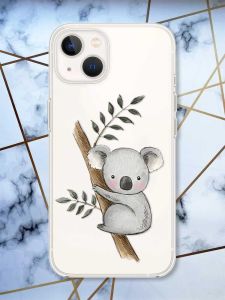 Прозорий чохол із захистом камери на iPhone 14 Plus :: Коала (принт 132)