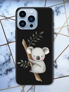 Матовий чорний чохол на Apple iPhone 13 Pro Max :: Коала (принт 132)