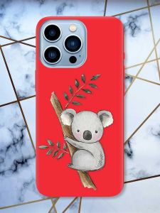 Матовий червоний чохол на Apple iPhone 13 Pro Max :: Коала (принт 132)