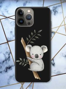 Матовий чорний чохол на Apple iPhone 13 Pro :: Коала (принт 132)