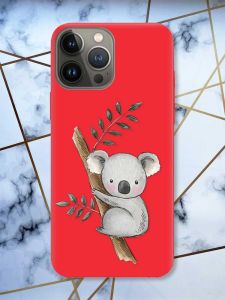 Матовий червоний чохол на Apple iPhone 13 Pro :: Коала (принт 132)