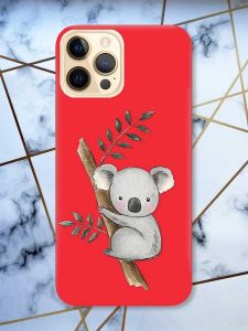 Матовий червоний чохол на Apple iPhone 12 Pro Max Коала принт 132