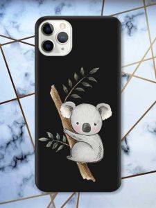 Матовий чорний чохол на iPhone 11 Pro Max (6.5) Коала принт 132
