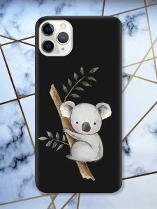 Матовий чорний чохол на iPhone 11 Pro (5.8) Коала принт 132