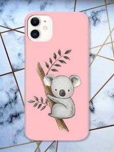 Матовий рожевий чохол на Apple iPhone 11 (6.1) Коала принт 132