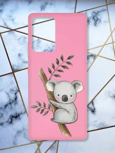 Матовий рожевий чохол на Samsung Galaxy A52 Коала принт 132