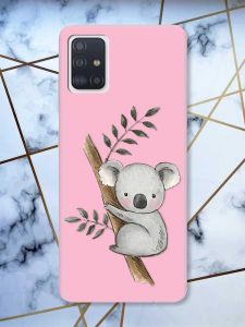 Матовий рожевий чохол на Samsung Galaxy A51 Коала принт 132