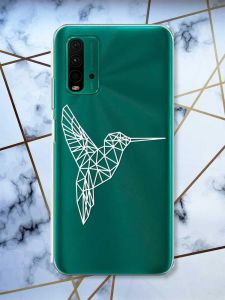 Прозорий чохол на Xiaomi Redmi 9T  Колібрі принт 123