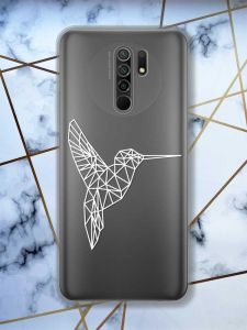 Прозорий чохол на Xiaomi Redmi 9 Колібрі принт 123
