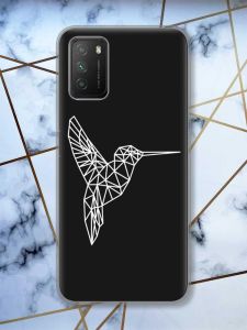 Прозорий чохол на Xiaomi Poco M3  Колібрі принт 123