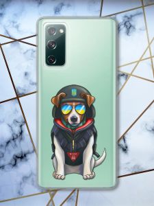 Прозорий чохол на Samsung Galaxy S20 FE патріотичний дизайн Пес Патрон принт 4