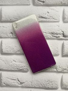 Силіконовий матовий чохол з малюнком для Sony XA Срібно-фіолетовий