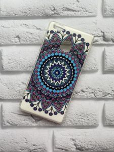 Силіконовий чохол з малюнком Huawei P9 lite Орнамент синій на білому