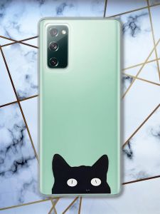 Прозорий чохол на Samsung Galaxy S20 FE Котик принт 119
