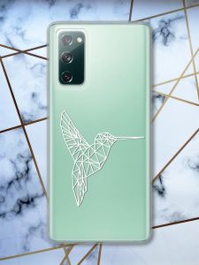 Прозорий чохол на Samsung Galaxy S20 FE Колібрі принт 123