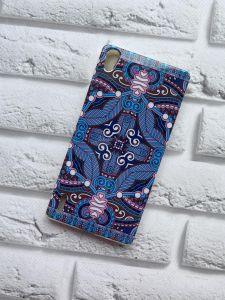 Силіконовий чохол з малюнком для Huawei P7 Орнамент блакитний