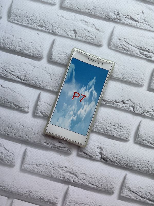 Силіконовий чохол з малюнком для Huawei P7 Орнамент блакитний