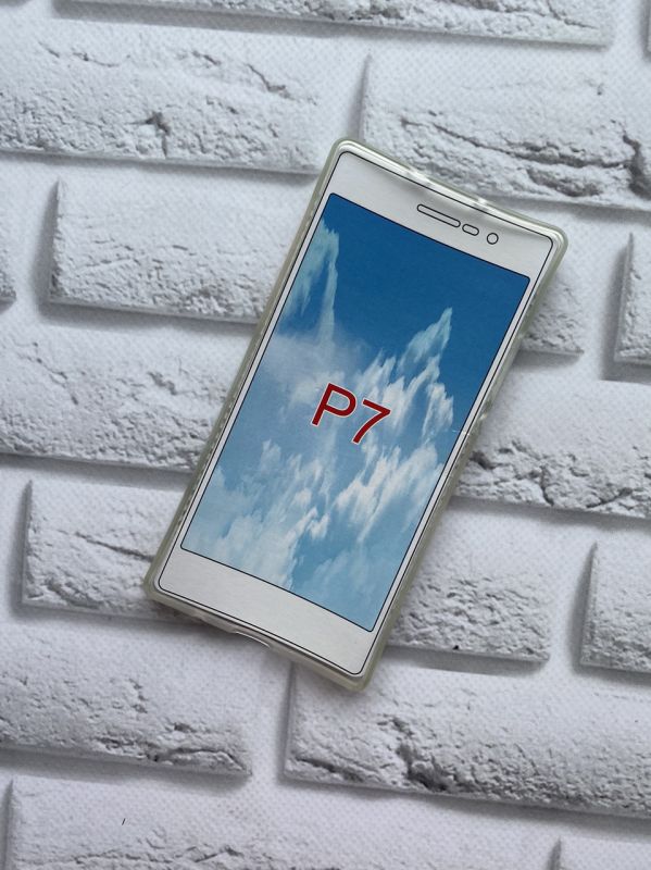 Силіконовий чохол з малюнком для Huawei P7 Роза на чорному