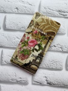 Силіконовий чохол з малюнком для Huawei P7 Вежа і роза