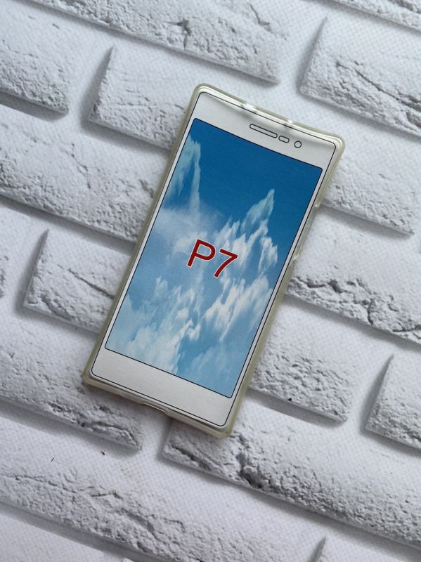 Силіконовий чохол з малюнком для Huawei P7 Вежа і роза