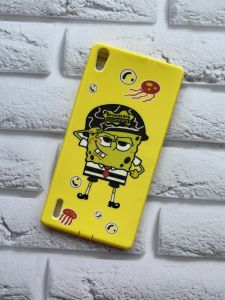 Силіконовий чохол з малюнком для Huawei P7 Спанч Боб