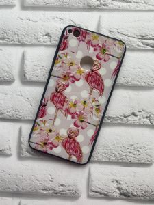 Силіконовий чохол з блискітками для Huawei P8 Lite 2017 / P9 Lite 2017 Фламінго рожеві