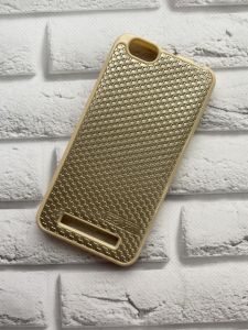 Силіконовий чохол з тисненням для Lenovo A2020 Золотий