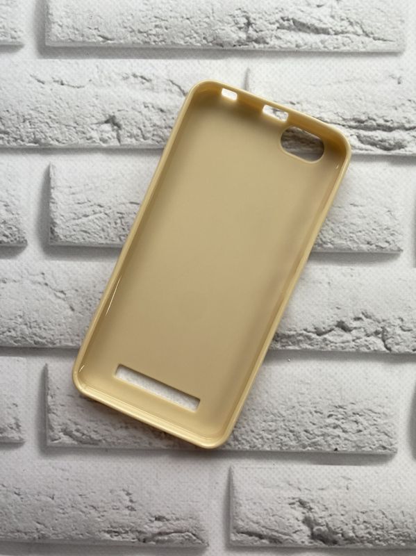 Силіконовий чохол з тисненням для Lenovo A2020 Золотий