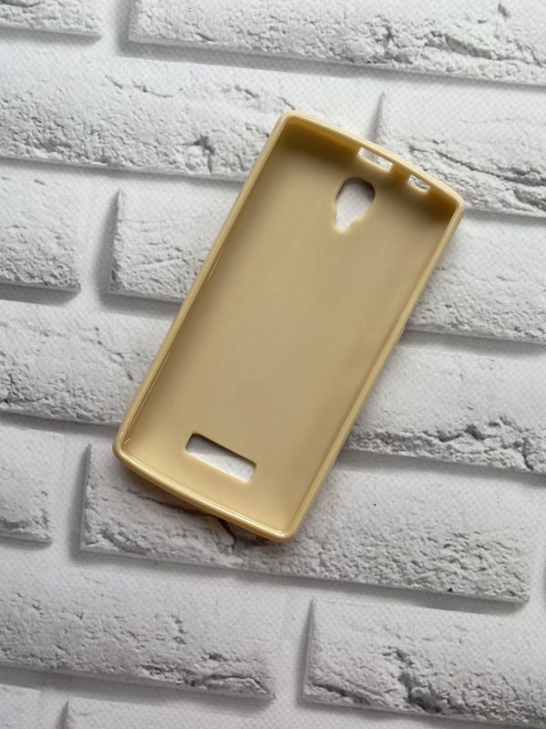 Силіконовий чохол з тисненням для Lenovo A2010 Золотий