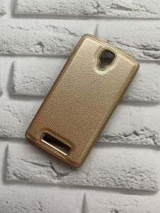 Силіконовий чохол зі вставкою для Lenovo A1000 Золотий