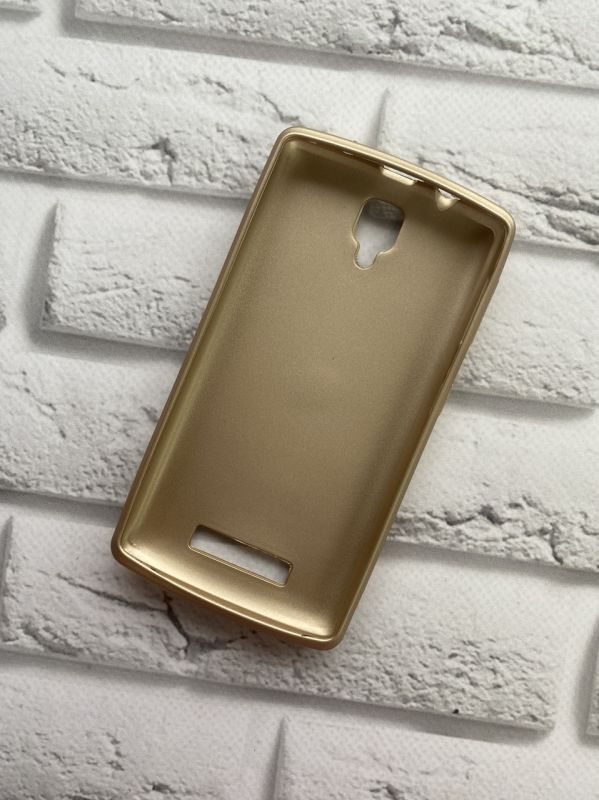 Силіконовий чохол зі вставкою для Lenovo A1000 Золотий