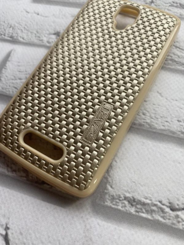 Силіконовий чохол з тисненням для Lenovo A1000 Золотий