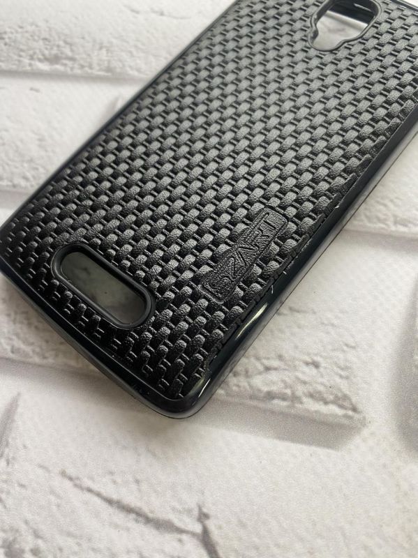 Силіконовий чохол з тисненням для Lenovo A1000 Чорний