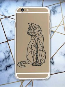 Прозорий чохол на iPhone 6/6s :: Котик (принт 124)