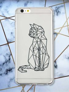 Прозорий чохол на iPhone 6+/6 Plus Котик принт 124