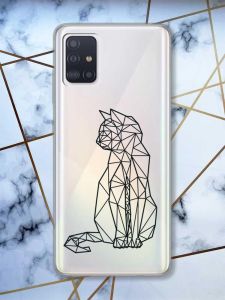 Прозорий чохол на Samsung Galaxy A71/A715  Котик принт 124