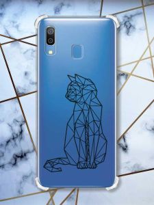Чохол з потовщеними кутами на Samsung Galaxy A30 (2019) / A20 (2019) Котик принт 124