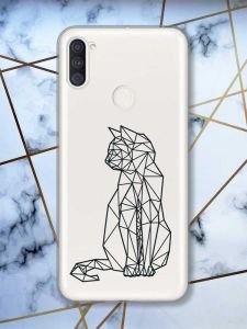 Прозорий чохол на Samsung Galaxy A11 Котик принт 124