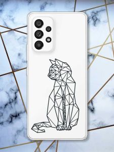 Прозорий чохол на Samsung Galaxy A53  Котик принт 124