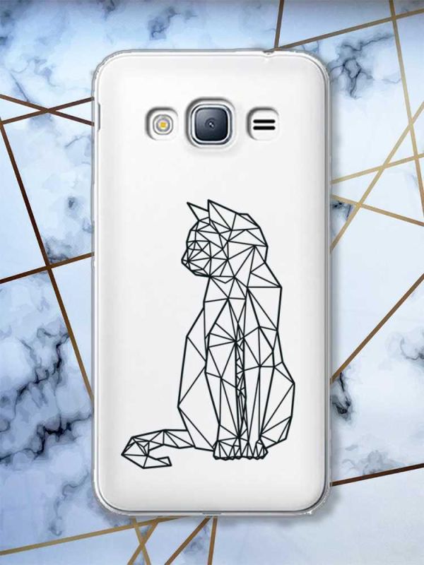 Прозорий чохол на Samsung Galaxy J3 2016 J310 Котик принт 124