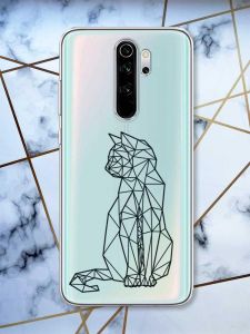 Прозорий чохол на Xiaomi Redmi Note 8 Pro  Котик принт 124