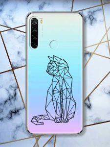 Прозорий чохол на Xiaomi Redmi Note 8  Котик принт 124