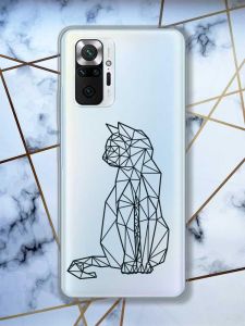 Прозорий чохол для Xiaomi Redmi Note 10 Pro/10 Pro Max Котик | принт 124