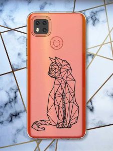 Прозорий чохол для Xiaomi Redmi 9C Котик принт 124