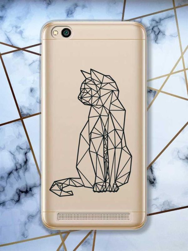 Прозорий чохол на Xiaomi Redmi 5A  Котик принт 124